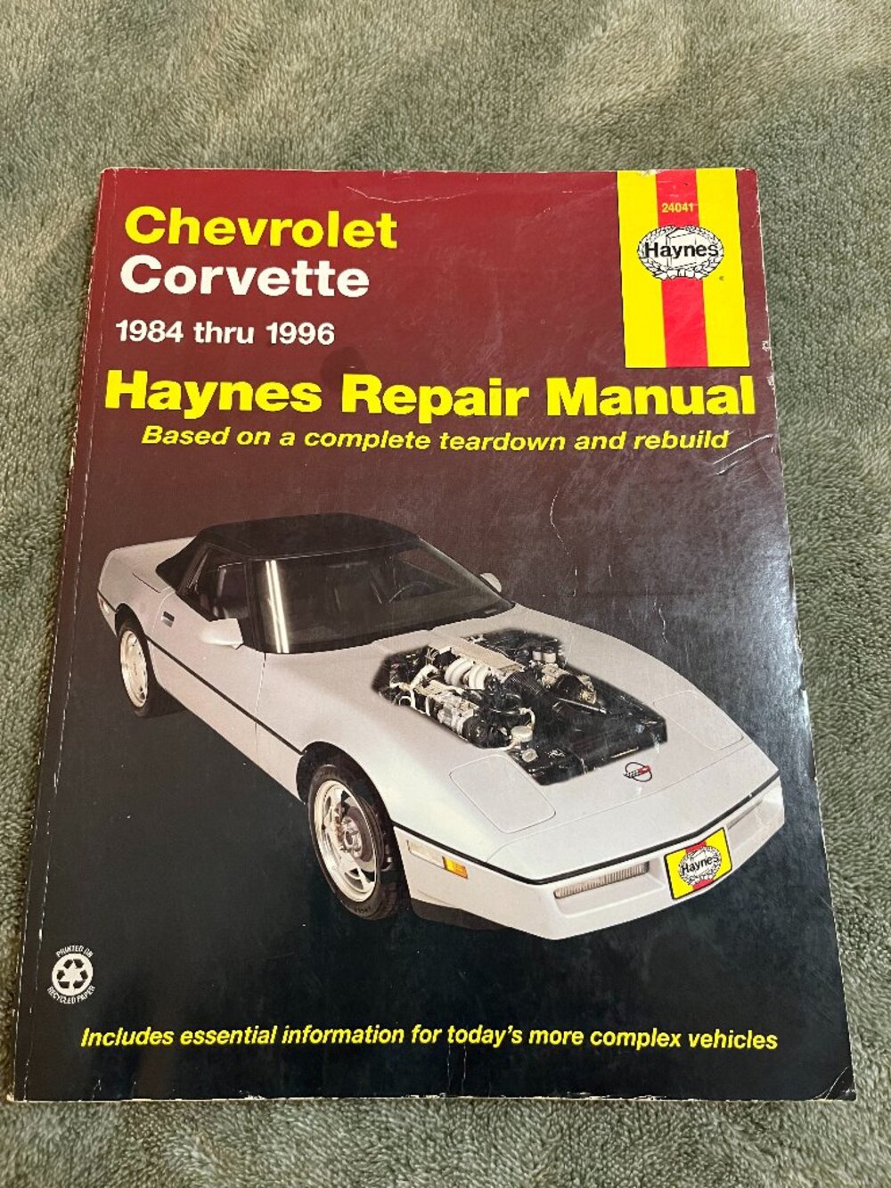Haynes Chevrolet Corvette Repair Manual 1984-1996 C4 Shop Service Guide 24041